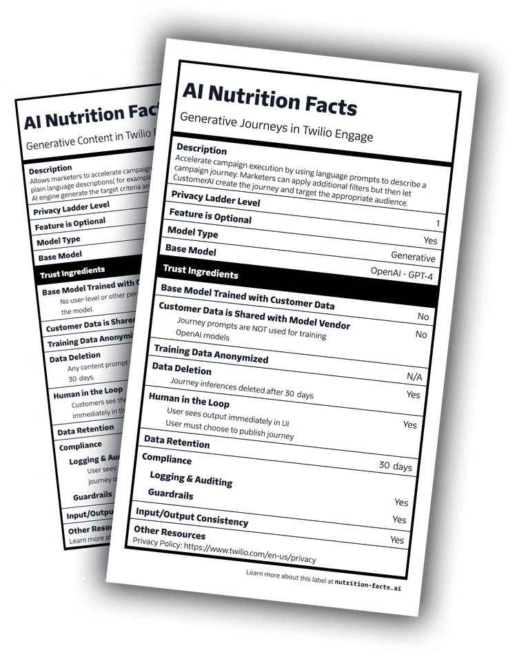Twilio alpha ai nutrition facts